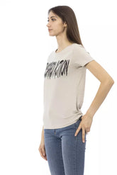 Beige Cotton Women's T-Shirt